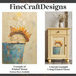 Papel De Seda Estilo de Óleo Quimológico de Nap de Gato de Giras