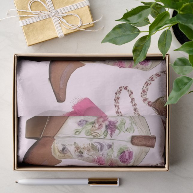 Papel De Seda estilo de padrão cowgirl (Presente)