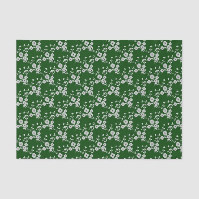Papel De Seda Estilo de Spray Floral 1,PAPEL WRAP TISSUE Verde-B (Frente )