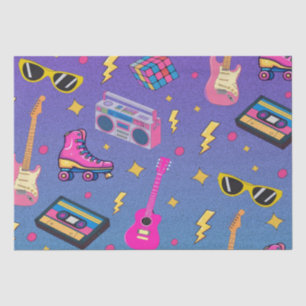 Papel De Seda Estilo de Tendência Moderna dos anos 80 Bonito Neo