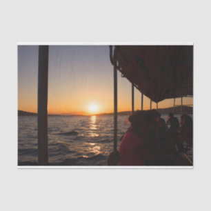 Papel De Seda Estilo de vida no mar Egeu no pôr do sol no verão