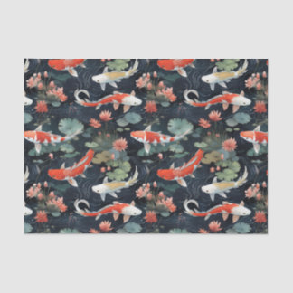 Papel De Seda Estilo de Vintage Desaparecer Peixes Koi