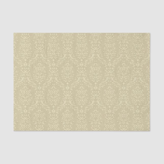 Papel De Seda Estilo embutido elegante Dourado (Frente )