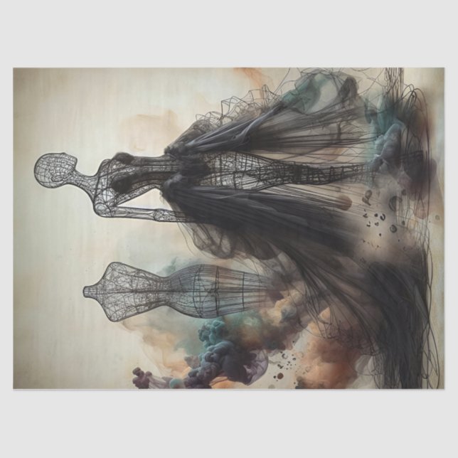 Papel De Seda Estilo Gótico Mannequin 1 com Wrapped (Frente )