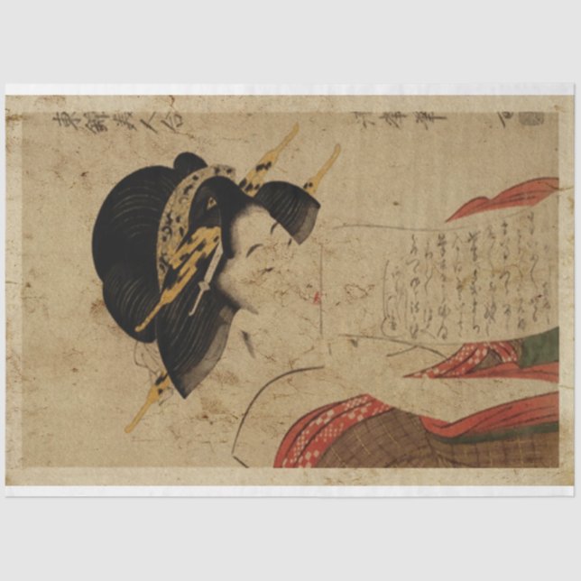 Papel De Seda Estilo Ukiyo - Leitura por Mulheres Japonesas (Frente )