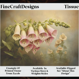 Papel De Seda Estilo Vintage Foxglove Illustration EG1L Decoupag