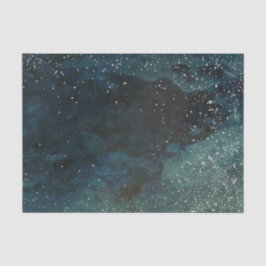 Papel De Seda Estirgaminho verde-azul das estrelas da galáxia an