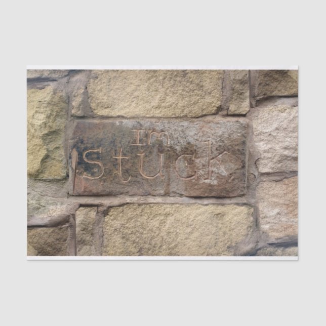 Papel De Seda "Estou preso", outro tijolo na parede (Frente )