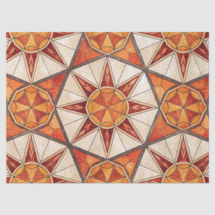 Papel De Seda Estouro de Estrela Vermelho Fogo e Laranja - Mosai