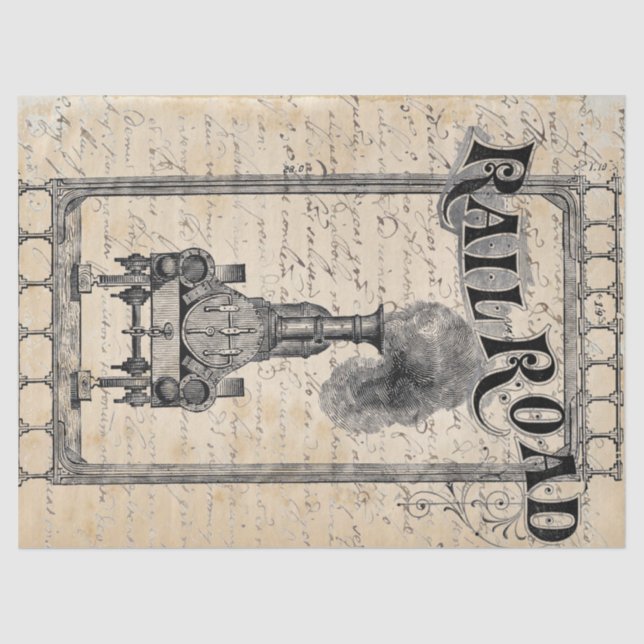 Papel De Seda Estrada de ferro (Frente )