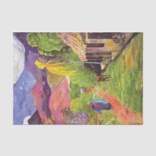 Papel De Seda Estrada Paul Gauguin em Tahiti Arte Fino Vintage