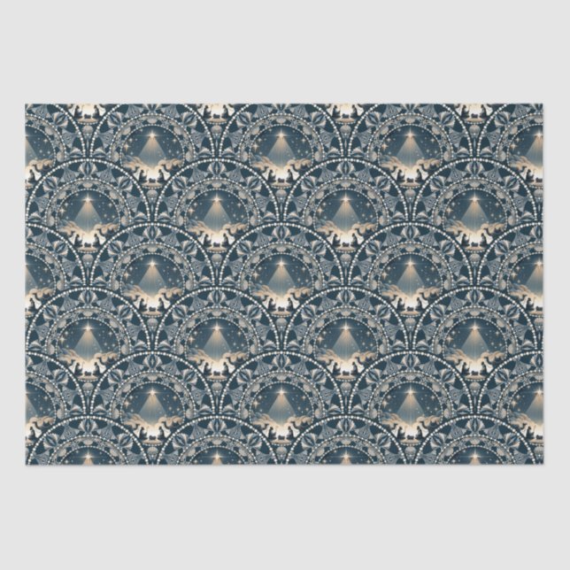 Papel De Seda Estrela da Maravilha Mandala Natividade Arte Deco (Frente )