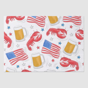 Papel De Seda Estrela de Bandeira de Lagosta
