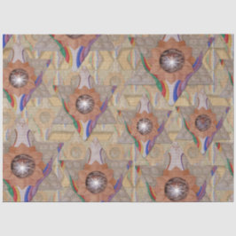 Papel De Seda "Estrela de David" em couro e camuflado