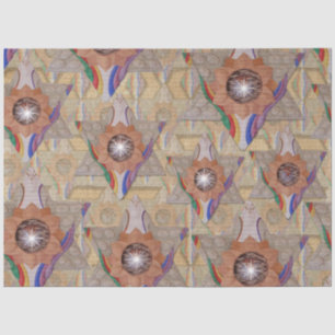 Papel De Seda "Estrela de David" em couro e camuflado