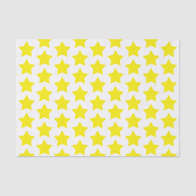 Papel De Seda Estrelas Amarelas (Frente )