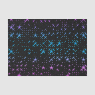 Papel De Seda Estrelas Azuis E Rosa