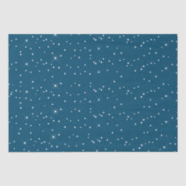 Papel De Seda Estrelas brancas e azuis