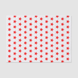 Papel De Seda Estrelas brancas vermelhas e padrões modernos de