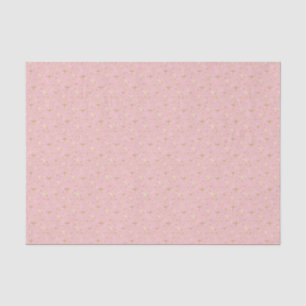 Papel De Seda Estrelas brilhantes Douradas, rosa e douradas