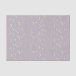 Papel De Seda Estrelas da Lua Roxa  (Design 8 da Série Roxa)