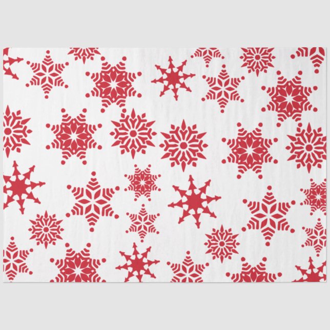 Papel De Seda Estrelas de Festivos Brancos e Neves (Frente )