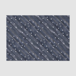 Papel De Seda Estrelas de Madeira Azul Rústica