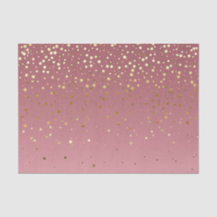 Papel De Seda Estrelas Dourados do fundo e do brilho do rosa