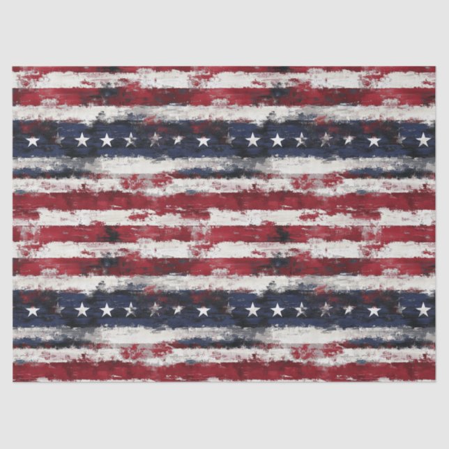 Papel De Seda Estrelas e faixas de Americana russas - 10 lb, 17" (Frente )