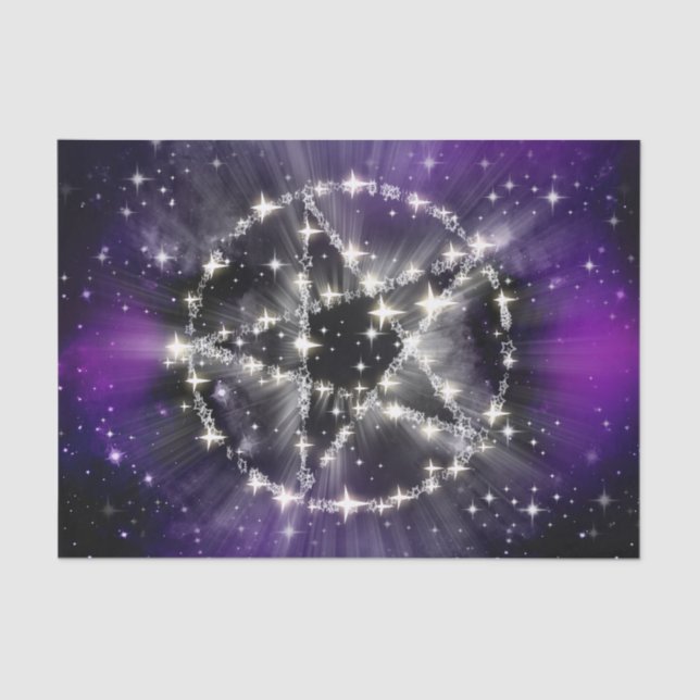 Papel De Seda Estrelas e lenços de pentagrama (Frente )