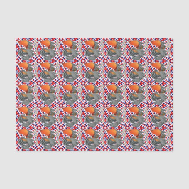 Papel De Seda Estrelas e Stripes Gamefowl (Frente )