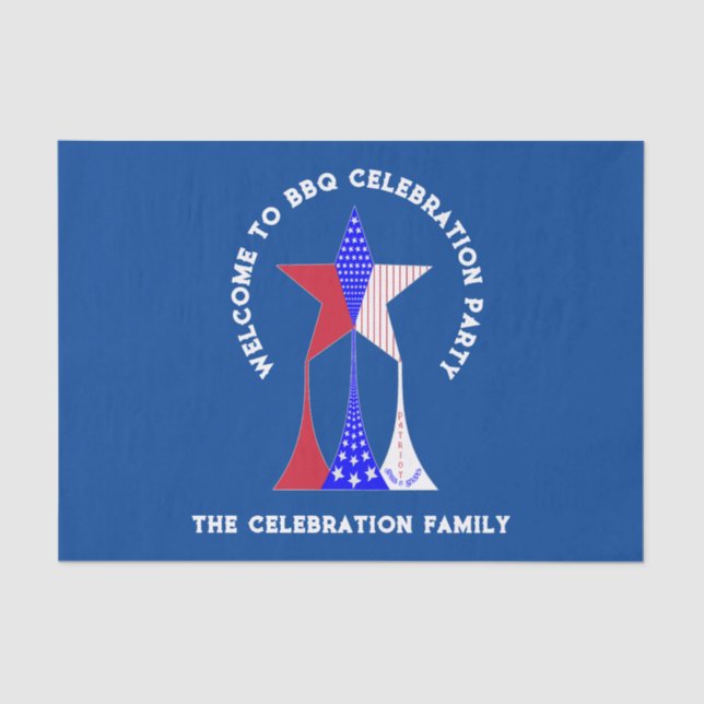 Papel De Seda Estrelas e Strips Patriot (Frente )