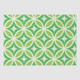 Papel De Seda Estrelas Modernas de Meados do Século Círculos Ver