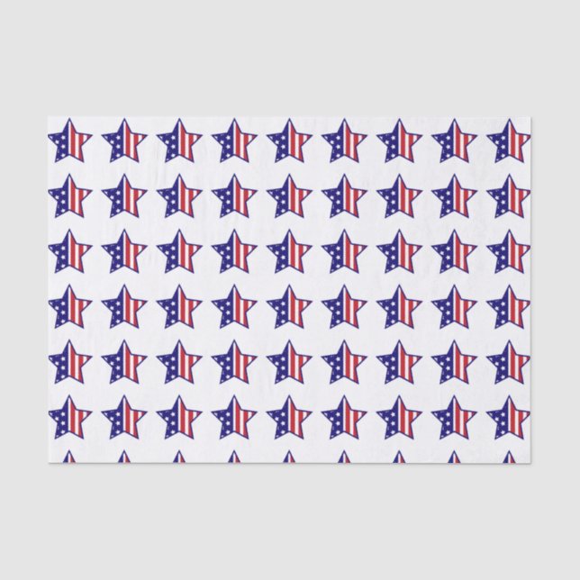 Papel De Seda Estrelas Patrióticas (Frente )