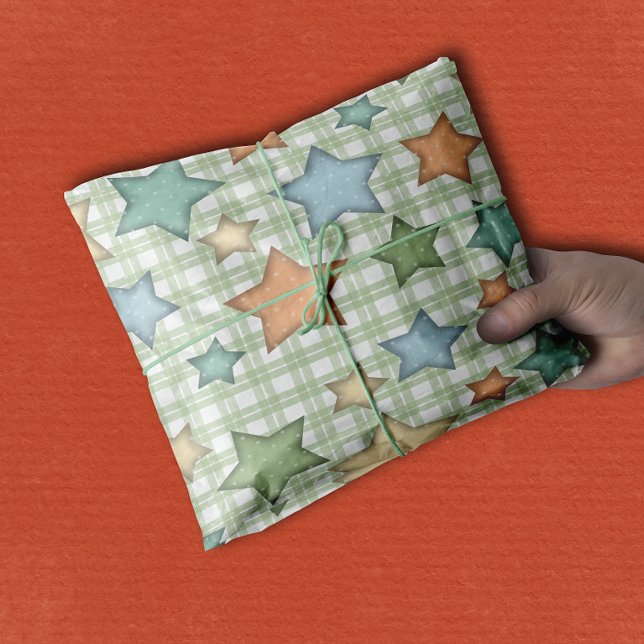 Papel De Seda Estrelas Retro Bonitas para Bebê (Criador carregado)