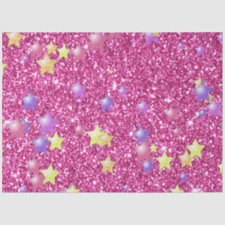 Papel De Seda Estrelas sobre impressão brilhante brilhante, cor-