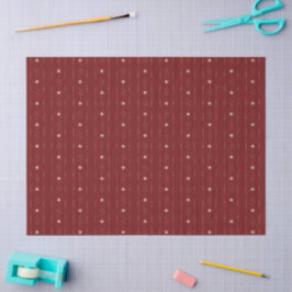 Papel De Seda Estrelas Vermelhas e Creme Feliz Natal