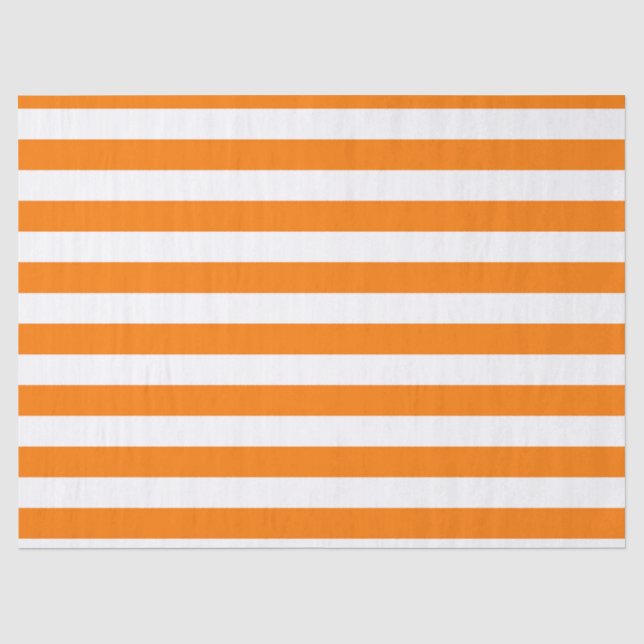 Papel De Seda Estrias brancas e laranja de segurança (Frente )