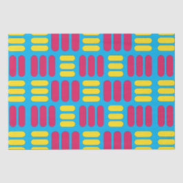 Papel De Seda Estrias Cor-de-Rosa Amarelo