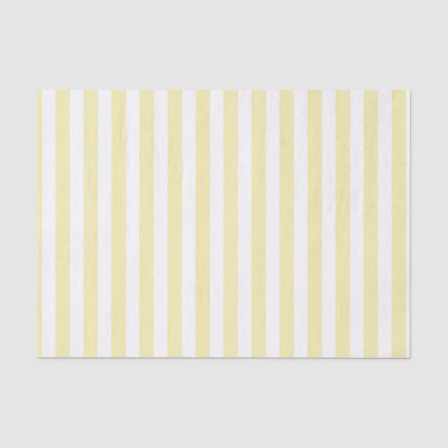Papel De Seda Estrias de doces, amarelas e brancas (Frente )