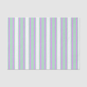 Papel De Seda Estrias de doces mint e lilac