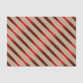 Papel De Seda Estrias Diagonais Metálicas Vermelhas e Ouros