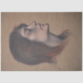 Papel De Seda Estudo de uma Cabeça de Mulher (por Evelyn De Morg