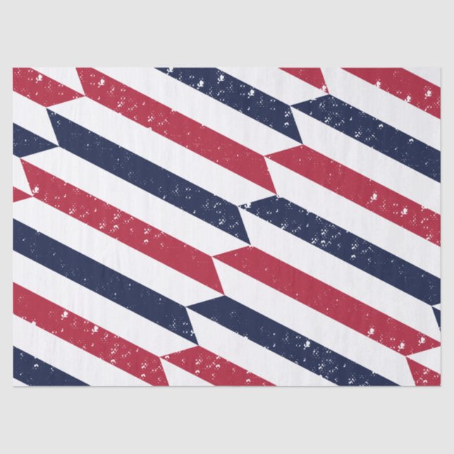 Papel De Seda Etapas da Liberdade - Branco Vermelho e Patriótico (Frente )