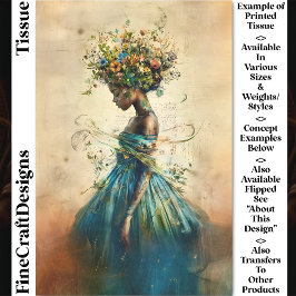 Papel De Seda Etérea Mulher Afro-Americana  CZ4L Decoupage