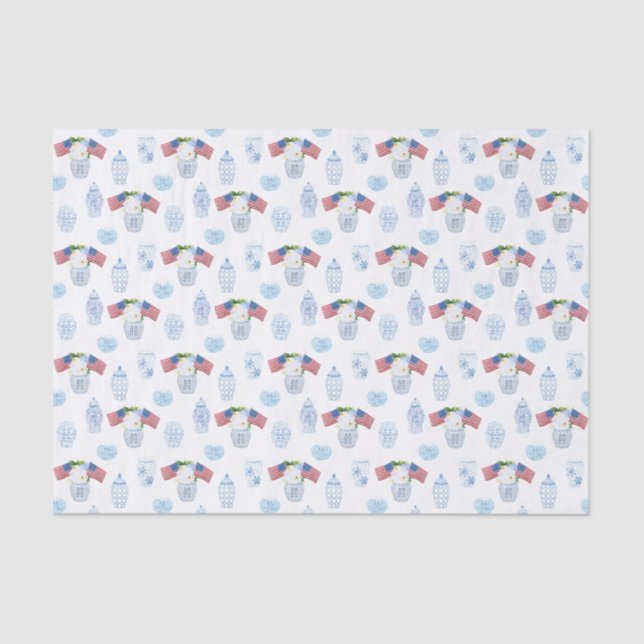 Papel De Seda Eterno 4 de julho Ginger Jar (Frente )