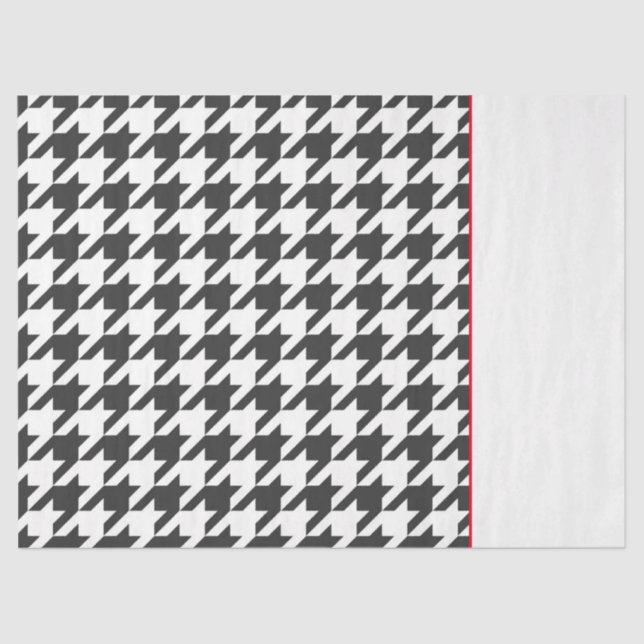 Papel De Seda Eterno Vermelho Branco Negro Clássico (Frente )