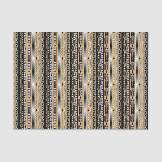 Papel De Seda Étnica, tribal, ornamento (Frente )