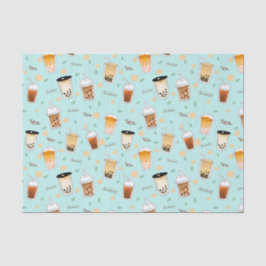 Papel De Seda Eu adoro chá de bolhas azul