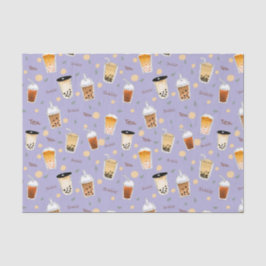 Papel De Seda Eu adoro chá de bolhas roxo